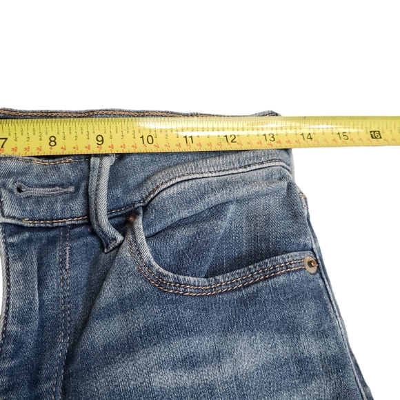 Womens Express Blue Jeans Denim Legging Midrise 2R Skinny - Picture 10 of 11